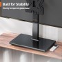 Perlegear Soporte Giratorio Universal para TV, Soporte de Mesa para televisores/Monitores/PC de 19-43 Pulgadas, Soporte de TV