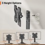 Perlegear Soporte Giratorio Universal para TV, Soporte de Mesa para televisores/Monitores/PC de 19-43 Pulgadas, Soporte de TV