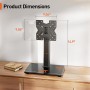 Perlegear Soporte Giratorio Universal para TV, Soporte de Mesa para televisores/Monitores/PC de 19-43 Pulgadas, Soporte de TV