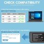 Cargador Lenovo,90W USB Cargador Lenovo portatil para ThinkPad T430 T440 T450 T460 T470 X240 X250 X270 E540 E550 E570 G50 Z50