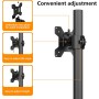 Pholiten Soporte Monitor para Pantallas de 13 a 32 Pulgadas, hasta 10kg, 2 Opciones de Montaje, Inclinación Ajustable Altura