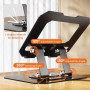 GlasFlength Soporte Tablet con Base Giratoria de 360°, Soporte para Tablet Mesa Ajustable y Plegable Soport e de Table t con