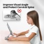 GlasFlength Soporte Tablet con Base Giratoria de 360°, Soporte para Tablet Mesa Ajustable y Plegable Soport e de Table t con