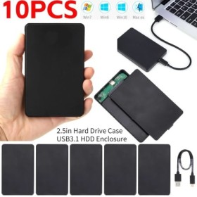 Carcasa de disco duro portátil USB 3,1 tipo C, caja de HDD móvil de 2,