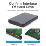 Carcasa de disco duro portátil USB 3,1 tipo C, caja de HDD móvil de 2,