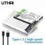UTHAI TM05 Caja transparente tipo C Caja HDD 3,1 Notebook 2,5 pulgadas