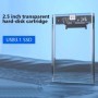 UTHAI TM05 Caja transparente tipo C Caja HDD 3,1 Notebook 2,5 pulgadas
