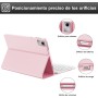 IVEOPPE Funda Lenovo Tab M11 con Teclado, Lenovo Tab M11 Funda Teclado, Capa Teclado Español Ñ Desmontable Inalámbrico Bluetooth
