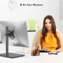 BONTEC Soporte Monitor de Brazo Único para Pantalla de 13-32 Pulgadas, Soporte para Monitor con Giratorio de Inclinación y