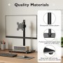BONTEC Soporte Monitor de Brazo Único para Pantalla de 13-32 Pulgadas, Soporte para Monitor con Giratorio de Inclinación y