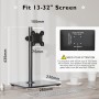BONTEC Soporte Monitor de Brazo Único para Pantalla de 13-32 Pulgadas, Soporte para Monitor con Giratorio de Inclinación y