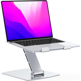 Glangeh Soporte Portatil Mesa Ajustable, Aleación de Aluminio Ergonómico Elevador Portatil Ventilado, Plegable Soportes para