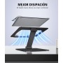 Glangeh Soporte Portatil Mesa Ajustable, Aleación de Aluminio Ergonómico Elevador Portatil Ventilado, Plegable Soportes para