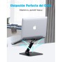 Babacom Soporte Portatil Mesa Plegable,Elevador Laptop Stand con Altura Ajustable,Soportes Libros Cocina,Soporte Mesa Ordenador