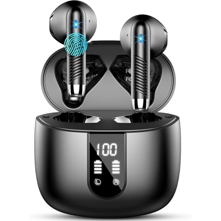 Auriculares Inalámbricos Bluetooth, Auriculares Bluetooth 5.4 HiFi Estéreo, 56H Cascos Inalambricos Bluetooth con ENC Reducción