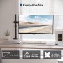 BONTEC Soporte Monitor Escritorio para Pantallas de 13 a 32 Pulgadas, Brazo con Giratorio de Inclinación y Ajustable en Altura,