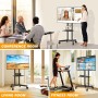 TVON Soporte TV Pie Ruedas para Televisiones de 32-75 Pulgadas de Plasma/LCD/LED, Altura Ajustable Móvil Soporte TV Suelo con