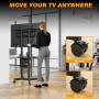 TVON Soporte TV Pie Ruedas para Televisiones de 32-75 Pulgadas de Plasma/LCD/LED, Altura Ajustable Móvil Soporte TV Suelo con