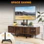 TVON Soporte TV Pie Ruedas para Televisiones de 32-75 Pulgadas de Plasma/LCD/LED, Altura Ajustable Móvil Soporte TV Suelo con