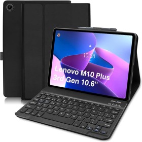 Funda con Teclado para Lenovo Tab M10 Plus 3rd Gen 10.6”, Funda Teclado para Lenovo M10 Plus 3rd Gen (TB-125FU/128FU/128XU),