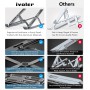 ivoler Soporte Portátil Mesa 6 Ángulos Ajustables, Aleación de Aluminio, Soporte Ordenador Portatil Ventilado Plegable para