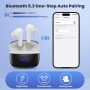 Auriculares Inalámbricos Bluetooth 5.3, 2024 HiFi Estéreo Con 4 ENC Cancelación Ruido, 50H, Dual LED Pantalla, IP7 Impermeable,