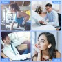 Auriculares Inalámbricos Bluetooth 5.3, 2024 HiFi Estéreo Con 4 ENC Cancelación Ruido, 50H, Dual LED Pantalla, IP7 Impermeable,