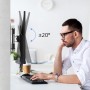 Suptek Soporte TV Pared, Soporte Monitor Pared para Más de 15-32 Pulgadas de hasta 13 kg, Puede Girarse/Inclinarse/Extenderse