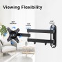 Suptek Soporte TV Pared, Soporte Monitor Pared para Más de 15-32 Pulgadas de hasta 13 kg, Puede Girarse/Inclinarse/Extenderse