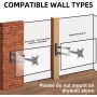 Suptek Soporte TV Pared, Soporte Monitor Pared para Más de 15-32 Pulgadas de hasta 13 kg, Puede Girarse/Inclinarse/Extenderse