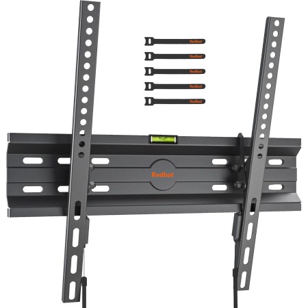 Redbat Soporte TV Pared para Pantallas Planos de 23 a 55 Pulgadas, Soporte Pared TV con Inclinación de Perfil Bajo hasta 45 kg,