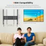 Redbat Soporte TV Pared para Pantallas Planos de 23 a 55 Pulgadas, Soporte Pared TV con Inclinación de Perfil Bajo hasta 45 kg,