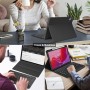 Nanhent Funda con Teclado Español Ñ para Lenovo Tab M11 11 Pulgadas 2024 (TB330FU / TB330XU) Tablet, 9H Protector de Pantalla,
