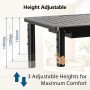 BONTEC Soporte para Monitor con Cajón, Elevador Monitor Escritorio de Tres Niveles de Alturas Ajustable con Plataforma de Malla