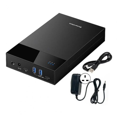 Caja de disco duro externo con enchufe británico de 3,5 pulgadas y 2,5