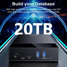 Caja de disco duro externo con enchufe británico de 3,5 pulgadas y 2,5