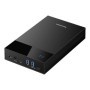 Caja de disco duro externo con enchufe británico de 3,5 pulgadas y 2,5