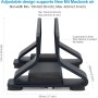 Psitek Soporte Vertical de Aluminio para Portátiles, Ancho de Ranura Ajustable 12-42mm, Almacenamiento Vertical Que Ahorra