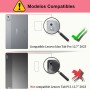Funda con Teclado para Lenovo Tab P12 12.7", Teclado Bluetooth Inalámbrico Desmontable con Funda Protectora Delgada y Ranura