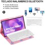 Funda con Teclado para Lenovo Tab P12 12.7", Teclado Bluetooth Inalámbrico Desmontable con Funda Protectora Delgada y Ranura