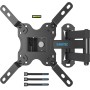 BONTEC Soporte de pared para televisores LED CD OLED de 13 a 42 pulgadas, inclinable, orientable y giratorio 360°, soporte de