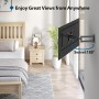 BONTEC Soporte de pared para televisores LED CD OLED de 13 a 42 pulgadas, inclinable, orientable y giratorio 360°, soporte de