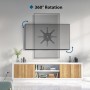 BONTEC Soporte de pared para televisores LED CD OLED de 13 a 42 pulgadas, inclinable, orientable y giratorio 360°, soporte de