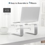 BONTEC Soporte Portátil para Portátil de 10-17 Pulgadas, Soporte de Ordenador Escritorio Ergonómico, Soportar hasta 5 kg, Plata