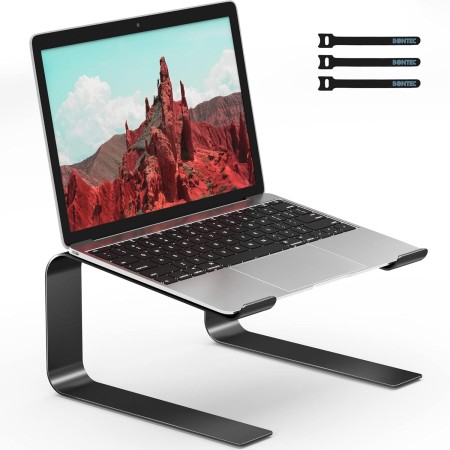 BONTEC Soporte Portátil para Portátil de 10-17 Pulgadas, Soporte de Ordenador Escritorio Ergonómico, Soportar hasta 5 kg, Plata