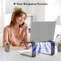 BONTEC Soporte Portátil para Portátil de 10-17 Pulgadas, Soporte de Ordenador Escritorio Ergonómico, Soportar hasta 5 kg, Plata