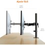 Amazon Basics Soporte de monitor ajustable, para un monitor de hasta 32 pulgadas (81.3 cm), Negro