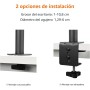 Amazon Basics Soporte de monitor ajustable, para un monitor de hasta 32 pulgadas (81.3 cm), Negro