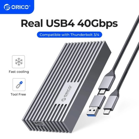 ORICO-carcasa de SSD de alta velocidad M.2 NVMe, carcasa externa HD, T