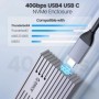 ORICO-carcasa de SSD de alta velocidad M.2 NVMe, carcasa externa HD, T